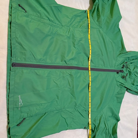 NWOT Eddie Bauer Green Hooded Full Zip Windbreaker/Rain Coat Size S - Picture 11 of 13